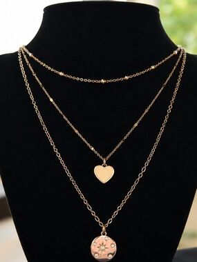 Park Lane Galaxy Rose Gold Layered 3-in-1 Necklace